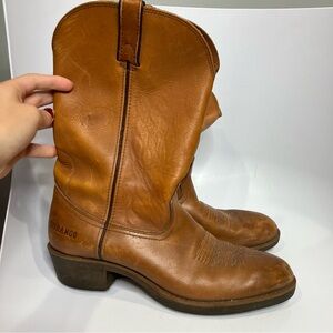 Durango tan leather‎ cowboy boots men’s size 10.5 western trendy casual
